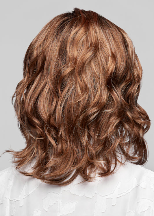 Henry Margu Kendall|Medium Brown With Strawberry & Gold Blonde Highlights And Medium Dark Brown Roots