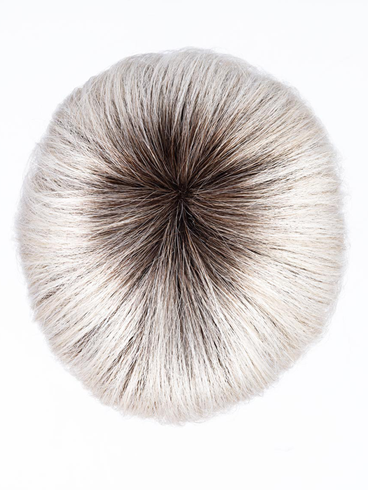 SILVER BLONDE ROOTED 60.24 | Pearl White and Lightest Ash Blonde Blend with Shaded Roots