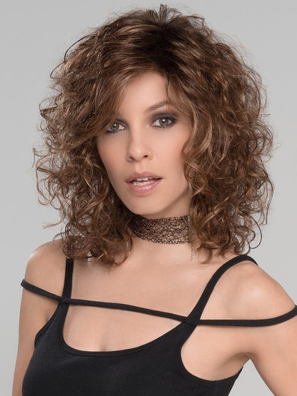 STORYVILLE by ELLEN WILLE in HOT MOCCA ROOTED 830.27.33 | Medium Brown, Light Auburn, Dark Strawberry Blonde, and Dark Auburn Blend with Shaded Roots