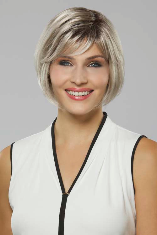 Henry Margu Kelly|Silver Tones With Light Platinum Highlights And Brown Roots