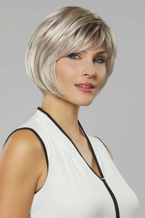 Henry Margu Kelly|Silver Tones With Light Platinum Highlights And Brown Roots