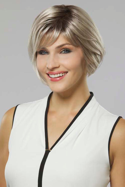 Henry Margu Kelly|Silver Tones With Light Platinum Highlights And Brown Roots