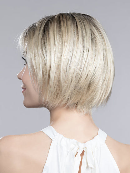 AMY DELUXE by ELLEN WILLE in LIGHT CHAMPAGNE ROOTED 23.24.25 | Lightest Pale Blonde and Lightest Ash Blonde with Lightest Golden Blonde Blend and Shaded Roots