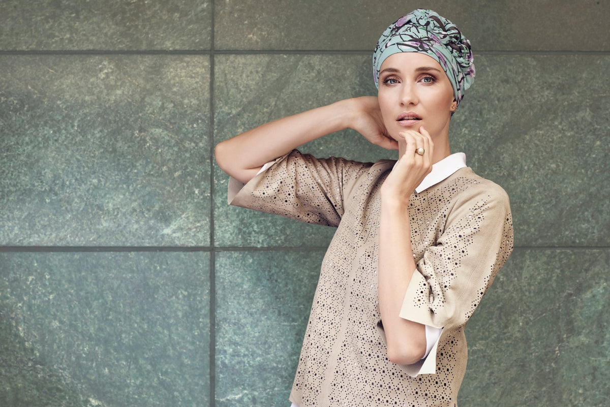 Azure Printed Turban