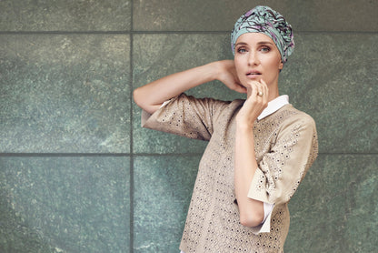 Azure Printed Turban