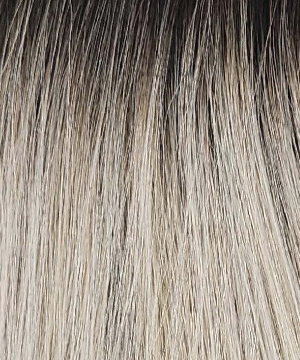 SILVERSUNRT8 - Iced Blonde Dusted with Soft Sand & Golden Brown Roots