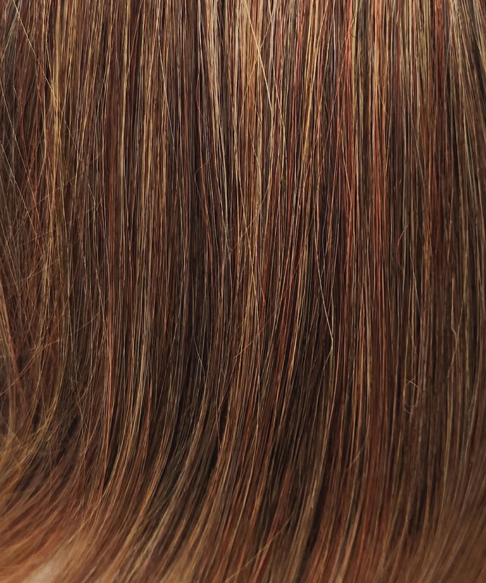 COPPERSUNSET - Chestnut Brown with Vibrant Copper Red Highlights / Subtle Auburn Tipped Ends
