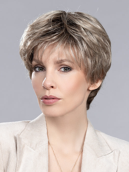 GOLD by ELLEN WILLE in SAND MULTI ROOTED 24.14.22 | Lightest Ash Blonde and Medium Ash Blonde with Light Neutral Blonde Blend and Shaded Roots