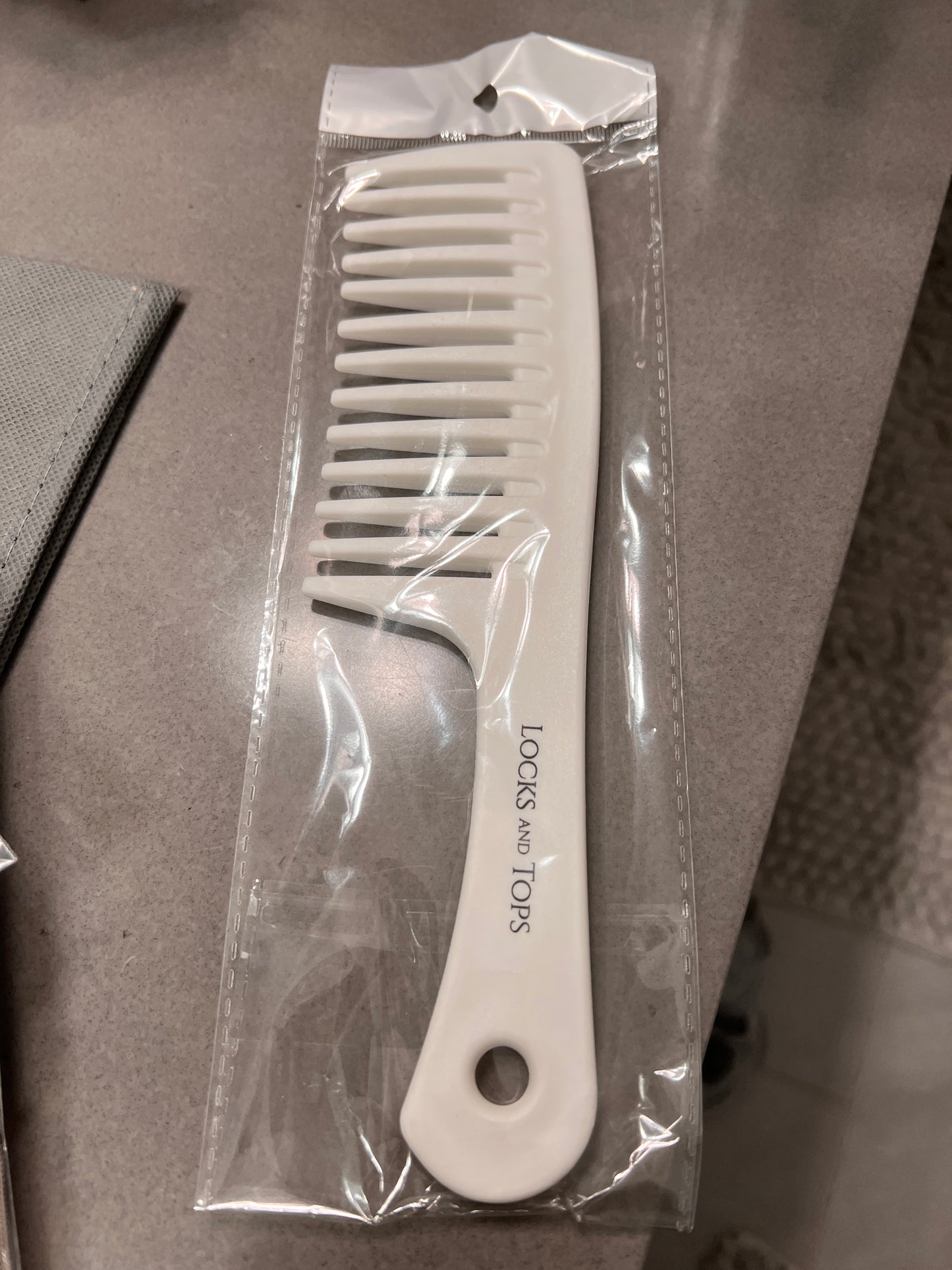 Locks and Tops Large Acrylic or Wood Wide Tooth Comb