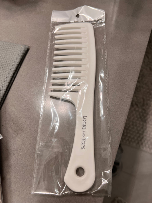 Locks and Tops Large Acrylic or Wood Wide Tooth Comb