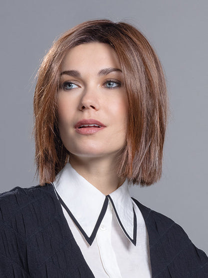 LIA by ELLEN WILLE in CINNAMON BROWN ROOTED  33.30.130 | Dark Auburn, Light Auburn and Deep Copper Brown Blend with Dark Shaded Roots