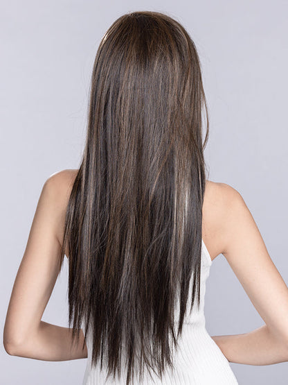 LOOK by ELLEN WILLE in NOUGAT LIGHTED 830.6.16 | Medium Brown and Light Auburn Blend with Dark Brown and Medium Blonde Highlights Throughout and Concentrated in the Front