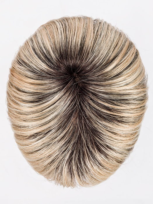 BISQUIT BLONDE ROOTED 20.25.6 | Light Strawberry Blonde and Lightest Golden Blonde blended with Dark Brown and Shaded Roots