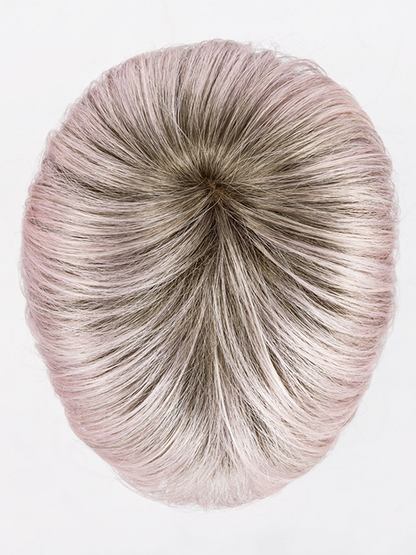 METALLIC ROSE ROOTED | Pearl Platinum and Pure White with Darkest Brown and Rose Pink Blended throughout with Shaded Roots