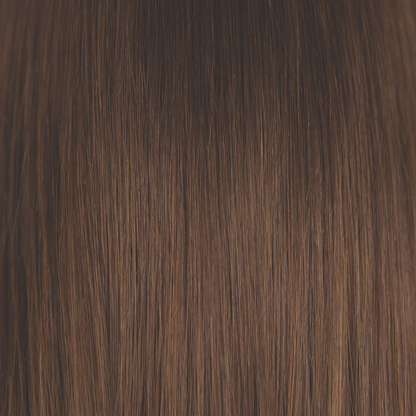 Brown Spice  -  A sophisticated, warm and rich with medium, warm chocolate brown. This polished color is suitable for any length, with luscious color tones that will compliment both cool and warm skin tones!