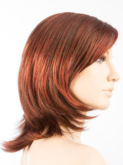 FLAME ROOTED 132.133.6 | Granat Red and Red Violet with Dark Brown Blend and Shaded Roots