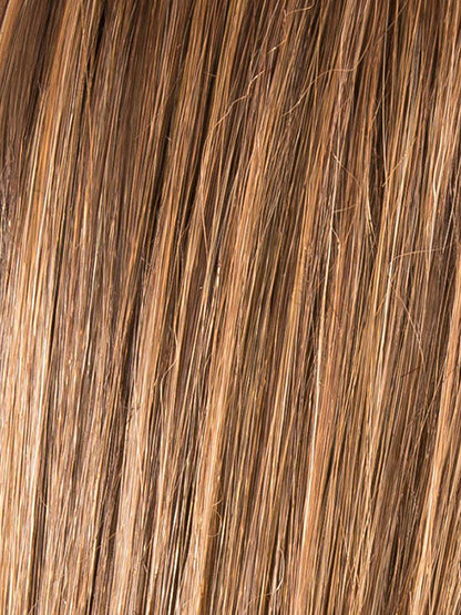 MOCCA ROOTED 830.12.27 | Medium Brown Blended with Light Auburn, Lightest Brown, and Dark Strawberry Blonde Blend with Shaded Roots