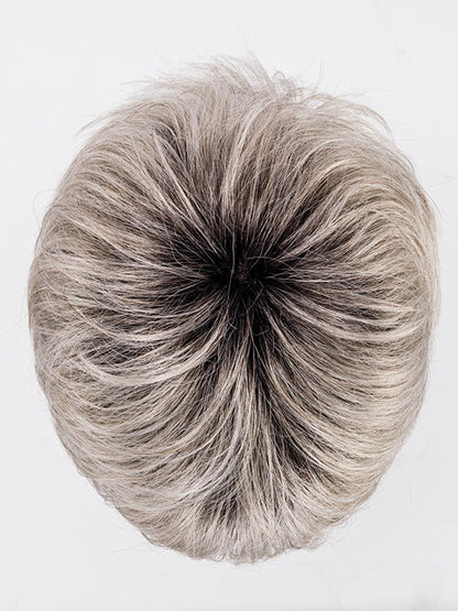 DARK SNOW ROOTED 56.60.48 | Lightest Brown Blended with Grey and Pearl White with Shaded Roots