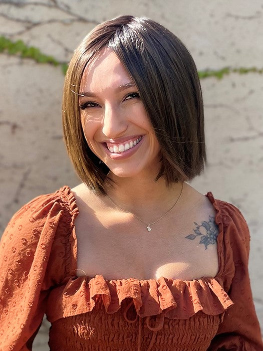 LIA II by ELLEN WILLE in COFFEE BROWN 6.8.4 | Dark Brown, Medium Brown and Darkest Brown with Dark Shaded Roots