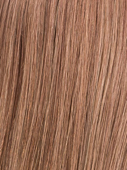 MOCCA ROOTED 830.27.12 | Medium Brown Blended with Light Auburn and Dark Strawberry Blonde with Lightest Brown Blend and Shaded Roots