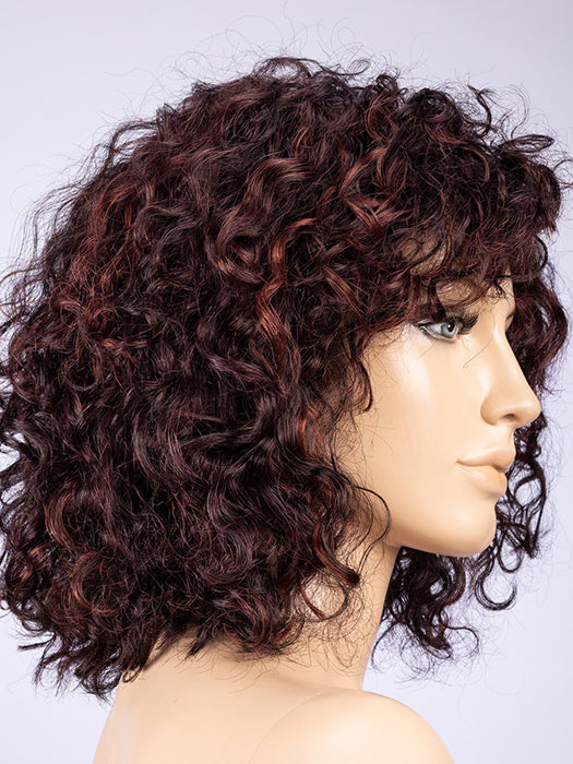 AUBERGINE ROOTED 131.133.132 | Darkest Brown with hints of Plum at the base and Bright Cherry Red and Dark Burgundy Highlights
