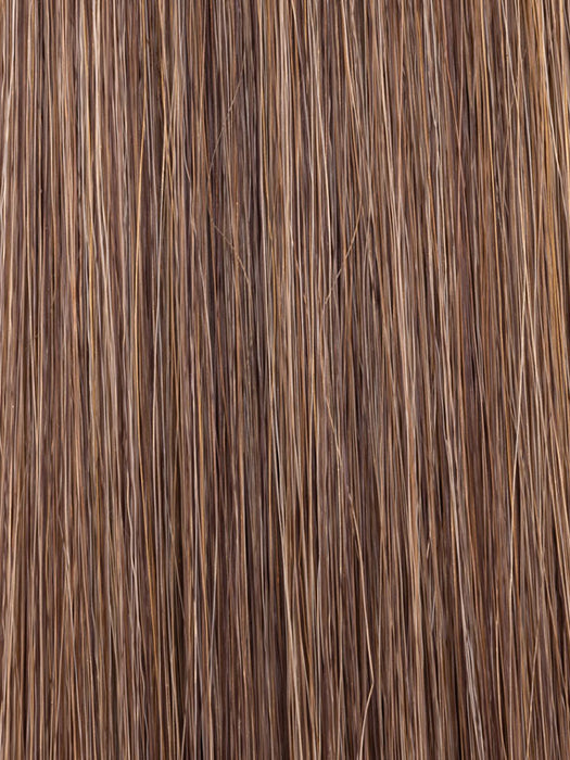 MOCCA ROOTED 830.27.9 | Medium Brown blended with Light Auburn, Dark Strawberry Blonde and Medium Warm Brown Blend with Shaded Roots