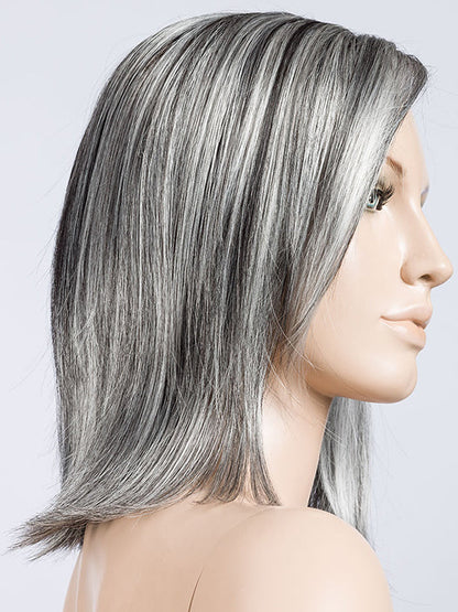 SALT/PEPPER ROOTED 39.44.60 | Darkest/Dark Brown and Pearl White blend and Grey Blend and Shaded Roots