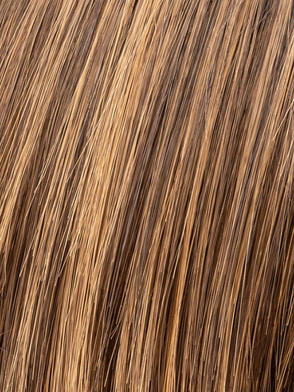 CHOCOLATE ROOTED 830.6 | Medium Brown Blended with Light Auburn, Dark Brown and Dark Strawberry Blonde with Dark Shaded Roots