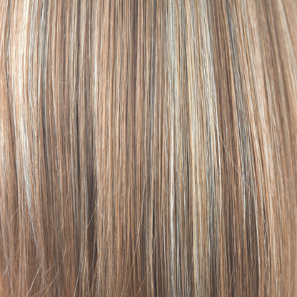 Maple Sugar  -  This light, warm medium brown base with warm medium blond highlights is suitable for those who prefer either brown or blond tones. You don't have to wonder who has more fun with this gorgeous color!