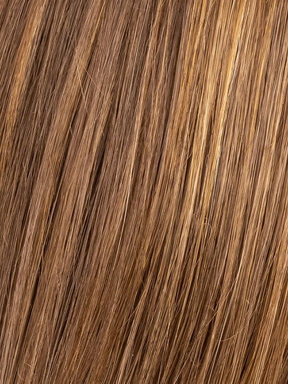 MOCCA ROOTED 830.27.12 | Medium Brown Blended with Light Auburn and Dark Strawberry Blonde with Lightest Brown Blend and Shaded Roots