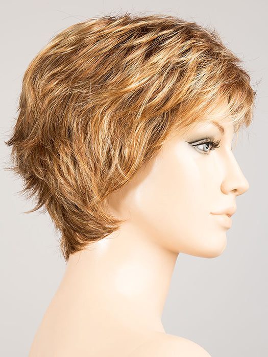COGNAC ROOTED 31.19.27 | Light Reddish Auburn and Light Honey Blonde with Dark Strawberry Blonde Blend and Shaded Roots  | DISCONTINUED COLOR