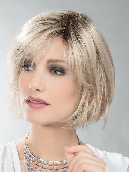 RULE by ELLEN WILLE in CHAMPAGNE TONED 22.16.25 | Light Neutral Blonde and Medium Blonde with Lightest Golden Blonde Blend and Shaded Roots (Bangs customized for photo shoot)