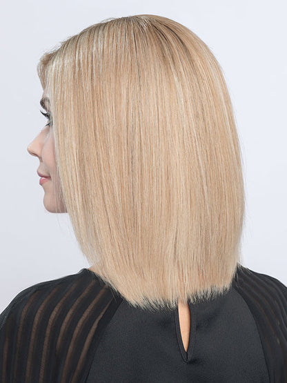 YARA by ELLEN WILLE in CHAMPAGNE ROOTED 26.22 | Light Beige Blonde, Medium Honey Blonde, and Platinum Blonde Blend with Dark Roots