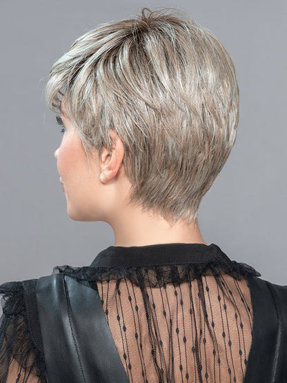 LINK by ELLEN WILLE in PASTEL MINT ROOTED | Subtle Green, Light Brown, and Light Blonde Blend with Light Brown Roots