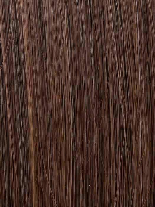 MOCCA ROOTED 830.9.27 | Medium Brown, Light Auburn and Medium Warm Brown with Dark Strawberry Blonde Blend and Shaded Roots