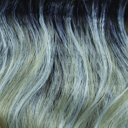 Shadowed Custard  -  This medium toffee rooted blond is packed full of weaves of custard cream slices and caramel undertones. 