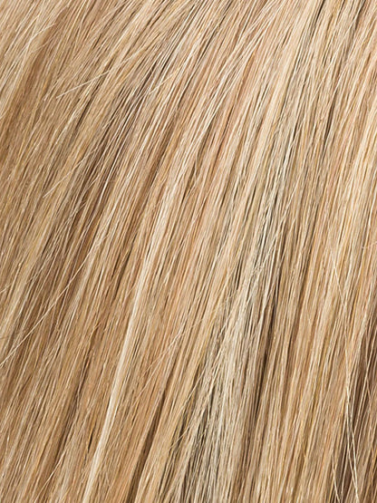 CARAMEL ROOTED 26.14.20 | Light Golden Blonde and Medium Ash Blonde with Light Strawberry Blonde Blend and Shaded Roots