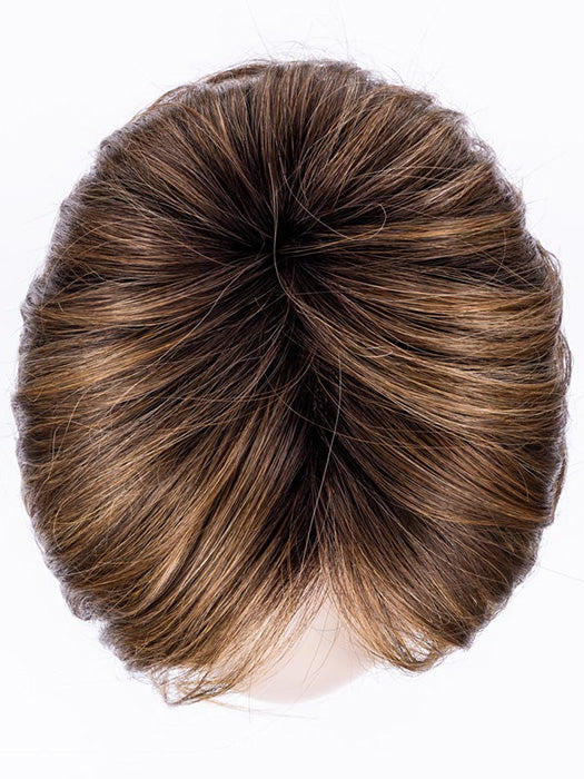 TOBACCO ROOTED 8.27.26 | Medium Brown, Dark Strawberry Blonde, and Light Golden Blonde Blend with Shaded Roots